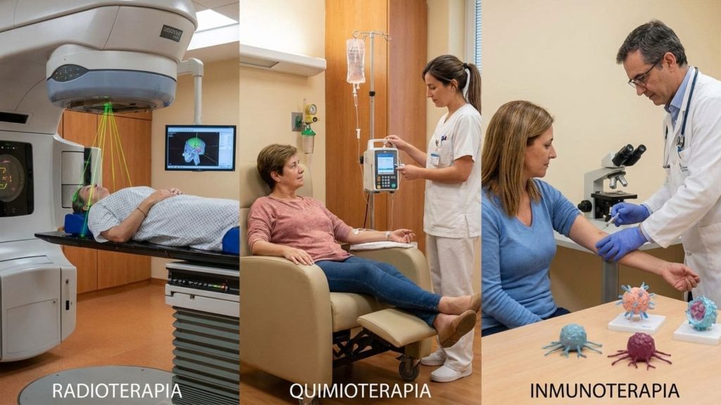 Diferencias entre Radioterapia, quimioterapia e inmunoterapia