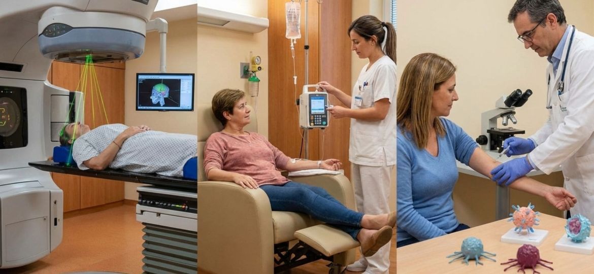 Diferencias entre Radioterapia, quimioterapia e inmunoterapia